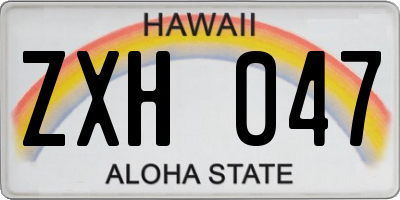 HI license plate ZXH047