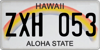 HI license plate ZXH053