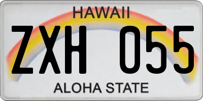 HI license plate ZXH055