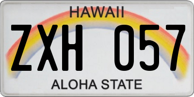 HI license plate ZXH057