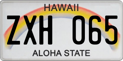 HI license plate ZXH065