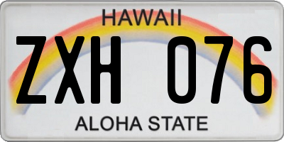 HI license plate ZXH076