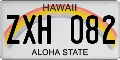 HI license plate ZXH082