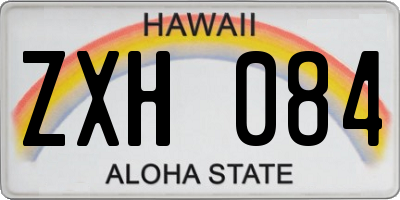 HI license plate ZXH084