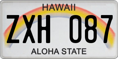 HI license plate ZXH087