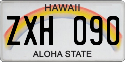 HI license plate ZXH090