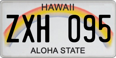 HI license plate ZXH095