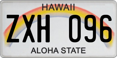 HI license plate ZXH096