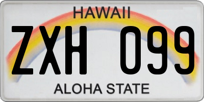 HI license plate ZXH099