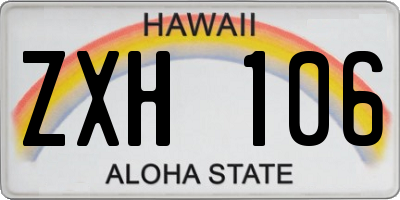 HI license plate ZXH106