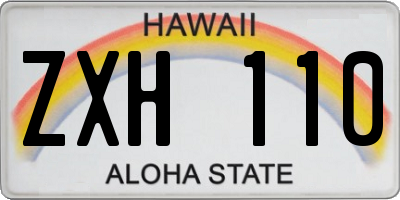 HI license plate ZXH110