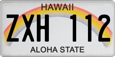 HI license plate ZXH112