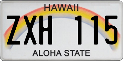 HI license plate ZXH115