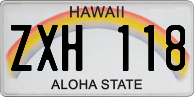 HI license plate ZXH118