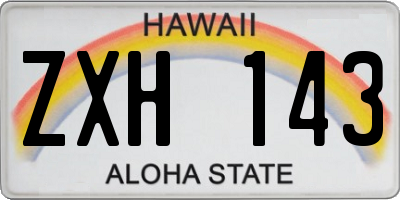 HI license plate ZXH143