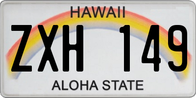 HI license plate ZXH149