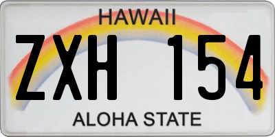 HI license plate ZXH154