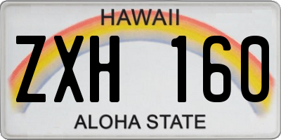 HI license plate ZXH160