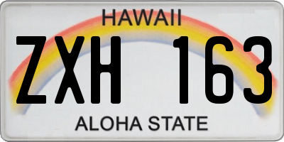 HI license plate ZXH163