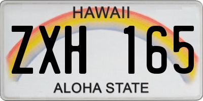 HI license plate ZXH165