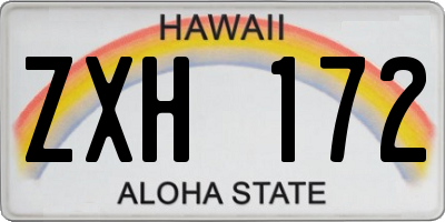 HI license plate ZXH172