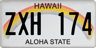 HI license plate ZXH174
