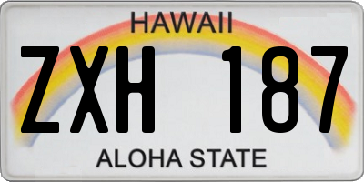 HI license plate ZXH187