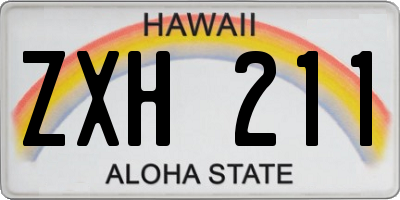 HI license plate ZXH211