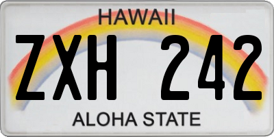 HI license plate ZXH242