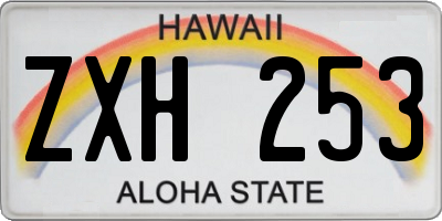 HI license plate ZXH253