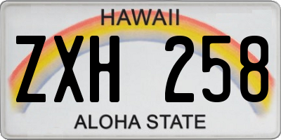 HI license plate ZXH258
