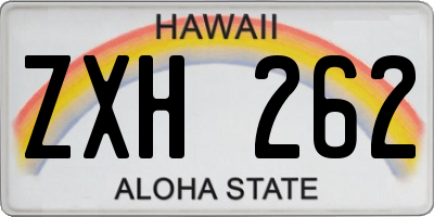HI license plate ZXH262