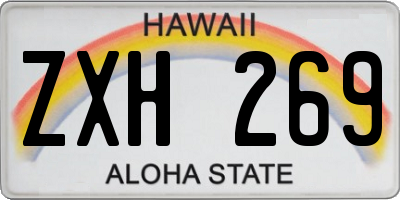 HI license plate ZXH269