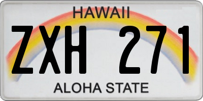 HI license plate ZXH271