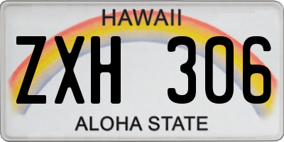 HI license plate ZXH306
