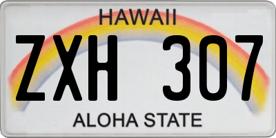 HI license plate ZXH307