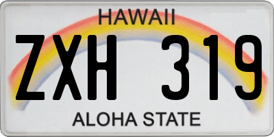 HI license plate ZXH319