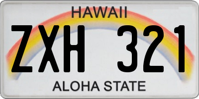 HI license plate ZXH321