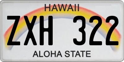 HI license plate ZXH322