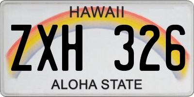 HI license plate ZXH326