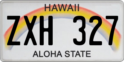 HI license plate ZXH327