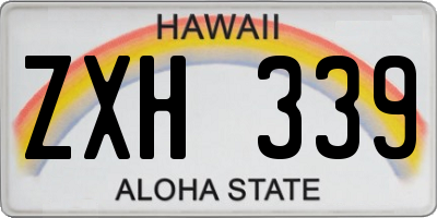 HI license plate ZXH339