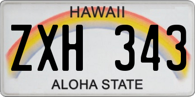 HI license plate ZXH343
