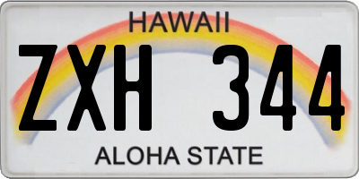 HI license plate ZXH344