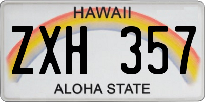 HI license plate ZXH357