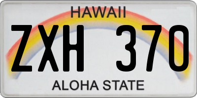 HI license plate ZXH370