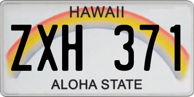 HI license plate ZXH371