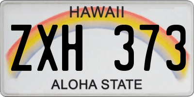 HI license plate ZXH373