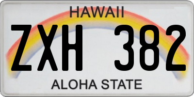 HI license plate ZXH382