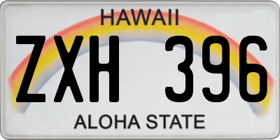 HI license plate ZXH396